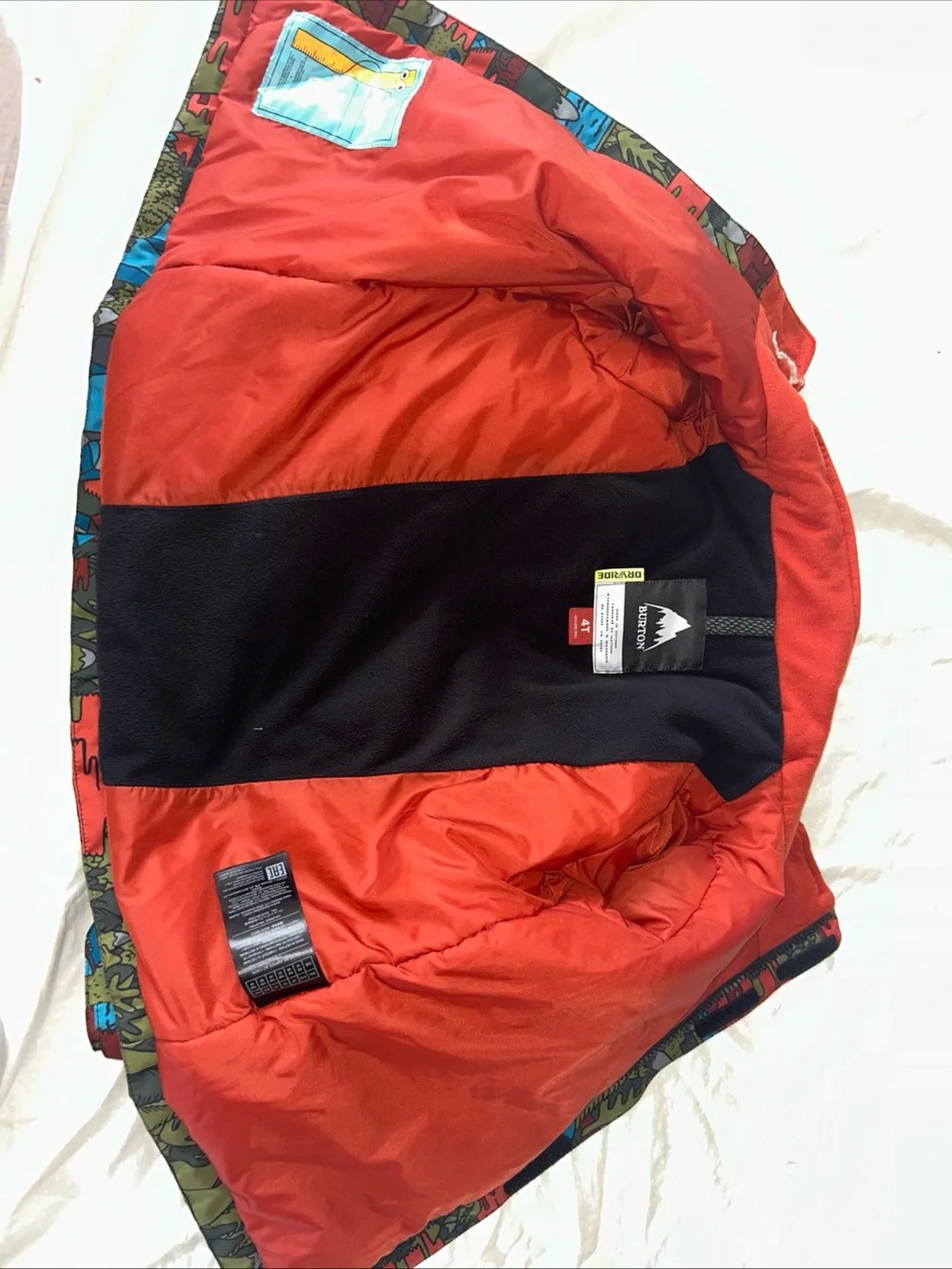 Burton Dry Ride Minishred Twist Insulated Waterproof Snow Jacket Size 4T